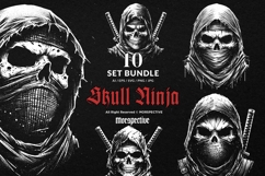 10 Bundle Dark Art Skull Ninja Mask Assassin Face Japanese Product Image 1