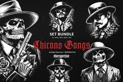 10 Bundle Dark Art Chicano Gangster Skull Man Mafia Gentle Product Image 1