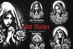 10 Bundle Dark Art Skull Sad Mother Marry Praying Rose Women Product Image 1