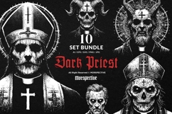 10 Bundle Dark Art Priest Devil Demon Cross Heretic Skull Product Image 1