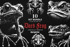 10 Bundle Dark Art Frog Skull Horror Gothic Scary Animal Product Image 1