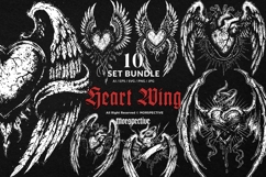 10 Bundle Dark Art Heart Wing Angel Broken Love Hate Emotion Product Image 1