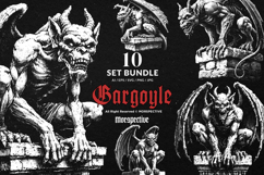 10 Bundle Dark Art Gargoyle Statue Gothic Horror Demon Product Image 1