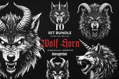 10 Bundle Dark Art Wolf Horn Scary Horror Beast Monster Product Image 1