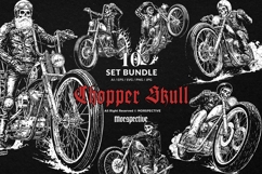 10 Bundle Dark Art Chopper Skull Biker Motorcycle Biker Product Image 1