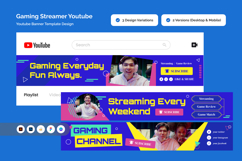 Gaming Streamer YouTube Banner Product Image 1