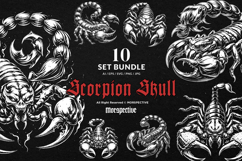 10 Bundle Dark Art Scorpion Skull Death Poison Desert Tattoo Product Image 1