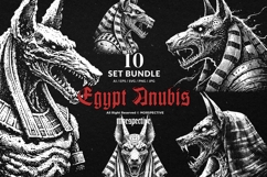 10 Bundle Dark Art Egypt Anubis Ancient Gods of Egypt Product Image 1