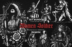 10 Bundle Dark Art Women Soldier Knight Warrior Fight Girl Product Image 1