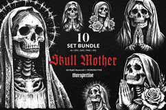 10 Bundle Dark Art Mother Skull Praying Gothic Sugar Product Image 1