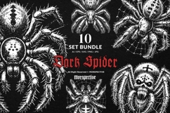 10 Bundle Dark Art Spider Skull Web Horror Tarantula Gothic Product Image 1