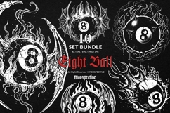 10 Bundle Dark Art Eight Ball Billiard Devil Ball Fire Ball Product Image 1