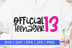 Official teenager 13 - Birthday SVG EPS DXF Product Image 1