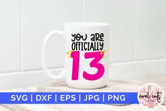 You are officially 13 - Birthday SVG EPS DXF Product Image 1