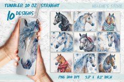 Christmas horse tumbler | Horse Tumbler Sublimation bundle Product Image 1