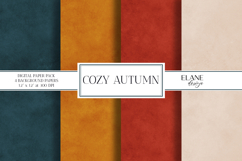 Masculine Digital Paper, Fall Printable Cardstock, Autumn Product Image 1