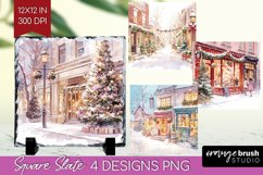 Christmas City Slate PNG - Cozy Christmas Square Slate Product Image 1