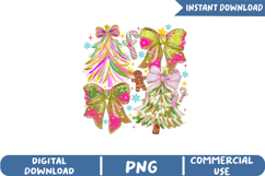 Colorful Christmas Tree Sublimation, Christmas Png Product Image 1