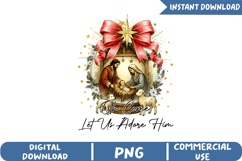 Nativity Scene Sublimation, Jesus Christmas Png Product Image 1