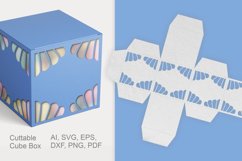 Cuttable Cube Treat Box with Corner Holes SVG Product Image 3