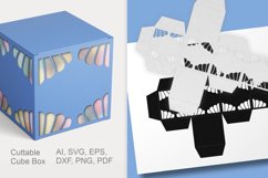 Cuttable Cube Treat Box with Corner Holes SVG Product Image 2