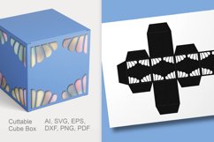 Cuttable Cube Treat Box with Corner Holes SVG Product Image 1