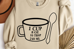 1 cup 8 oz 16 tbsp 240 ml SVG, Farmhouse Kitchen SVG Product Image 1