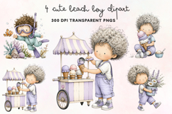 Cute Beach Boy Clipart PNG Product Image 1