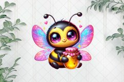 Cute Bees Sublimation Clipart Product Image 1