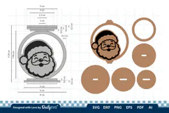 Cute Christmas Candle Holder SVG | Laser Cut Decor Product Image 2