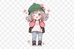 Cute Little Girl Sublimation Clipart Product Image 2