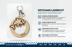 Cute Ocean Animal Keychain SVG | Kawaii Sea Life Product Image 3