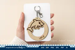 Cute Ocean Animal Keychain SVG | Kawaii Sea Life Product Image 1