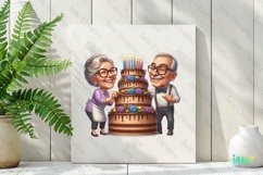 Cute Happy Old Couple Sublimation Product Image 3