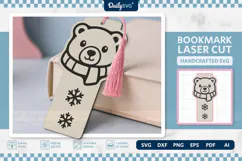 Cute Winter Animal Bookmark SVG | Snowy Reading Craft Product Image 3
