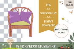 Hand Drawn Garden Chair Illustration, Cartoon Garden Chair Product Image 1