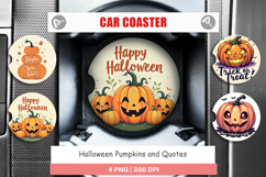 Car Coaster Pumpkin Quotes Product Image 1