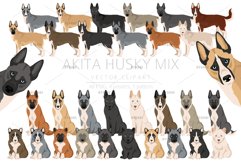 Akita Husky mix clipart Product Image 1