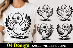 Cute Baby Duck SVG PNG Product Image 1