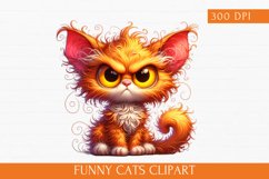 Funny Cat Clipart, Funny Cats Sublimation bundle Product Image 3