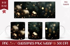 Glitter Christmas Mug Sublimation, Christmas Coffee Mug Wrap Product Image 1