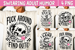 Adult Humor PNG, Sarcastic Snarky Skeleton Sublimation Product Image 1