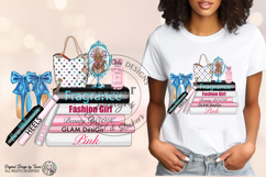 Fashion Girl Glam Books Heels Perfume PNG Luxury Art Product Image 2