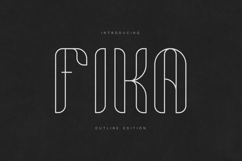 Fika Outline Font Art Deco Display Typeface Product Image 1