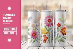 Flower Pattern Tumbler Warp Design Product Image 1