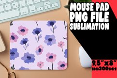 Boho Floral Watercolor Mouse Pad Design PNG Product Image 1
