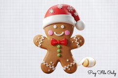 Cute Christmas Gingerbread Clipart PNG Product Image 1