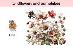 wildflowers, bumblebee Product Image 1