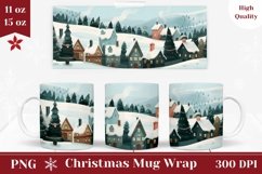 Christmas Mug Wrap Design, Christmas Sublimation Mug Design Product Image 1