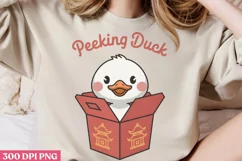 Peeking duck PNG, Funny Duck Sublimation PNG Product Image 2